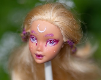 Aangepaste MyScene Mattel poppenkop, OOAK opnieuw geverfd, uniek in zijn soort, alleen hoofd