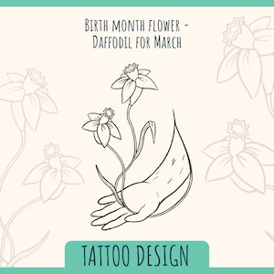 Tattoo design - March birth month flower