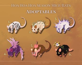 Adoptabletten muizen/ratten - herfst > S P O O K Y < Seizoenseditie (Feral Furry Adopts)