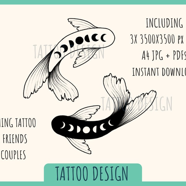 Matching tattoo design - Koi carp