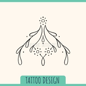 Sternum tattoo design - floral