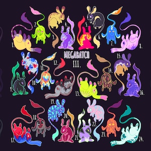 Megabatch III - Adoptable Adopts Bunny Rabbits with long tail Feral Furry Adoptables