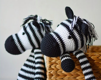 crochet zebra, nursery toy, handmade zebra toy, stuffed animal, soft animal toy, bday gift, baby shower gift, crochet toy