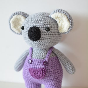 Gehaakte koalabeer pop, koala pluche beer, koala cadeaus voor kinderen, babyshower cadeau-ideeën, schattig koala speelgoed, kleine koala speelgoed, pluche zachte koala afbeelding 5