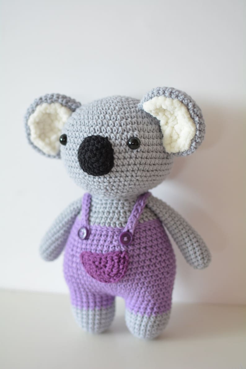 Gehaakte koalabeer pop, koala pluche beer, koala cadeaus voor kinderen, babyshower cadeau-ideeën, schattig koala speelgoed, kleine koala speelgoed, pluche zachte koala afbeelding 5