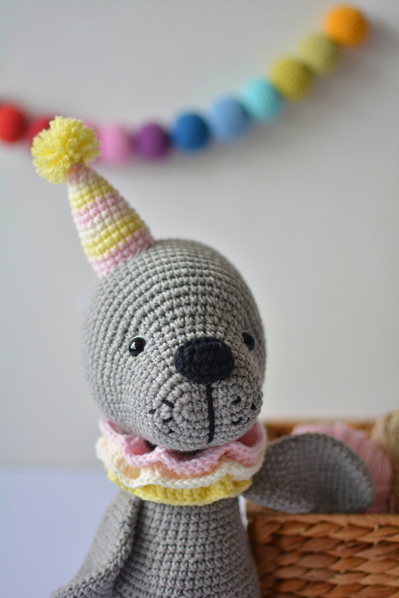 crochet seal, crochet toys, soft seal toy, nursery toys, stuffed animal, baby shower gift, crochet toy, handmade seal toy, soft animal toy image 2