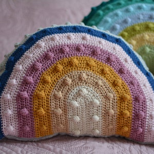 boho rainbow pillow, decorative pillow cover, house warming gift, bohemian home decor, living room cozy