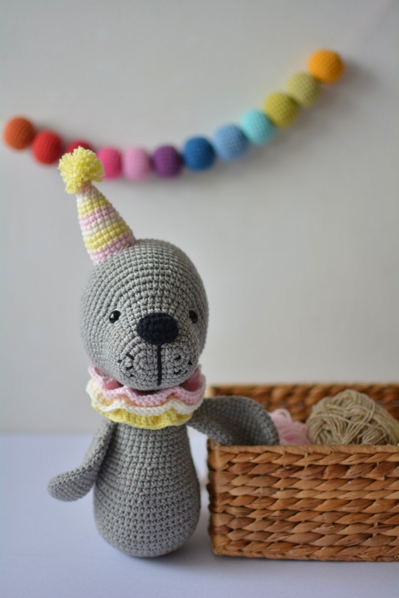 crochet seal, crochet toys, soft seal toy, nursery toys, stuffed animal, baby shower gift, crochet toy, handmade seal toy, soft animal toy image 6