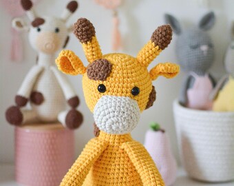 plush giraffe lovey, stuffed cute animal toy, birthday gift for toddler, baby shower gift, baby stroller toy, safari themed nursery