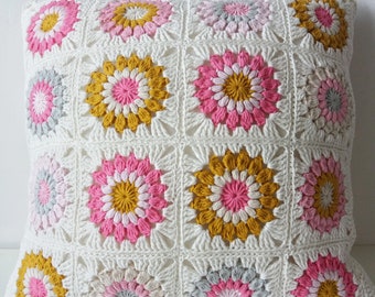 cozy throw pillow for couch, boho home decorative cushion, housewarming gift for her, unique cottage style accent for livingroom