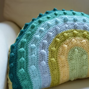rainbow pillow for kids room, boho decorative cushion cover, birthday party decoration, summer gift for little girl, cute nursery accent