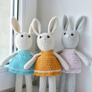 crochet bunny, bunny toy for kids, amigurumi bunny, stuffed animals, gift for kids, gift ideas for girls, amigurumi toys