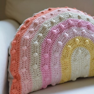 rainbow pillow for nursery, funny cushion for kids room, house warming gift, boho home decor, summer themed decoration, gift for little girl