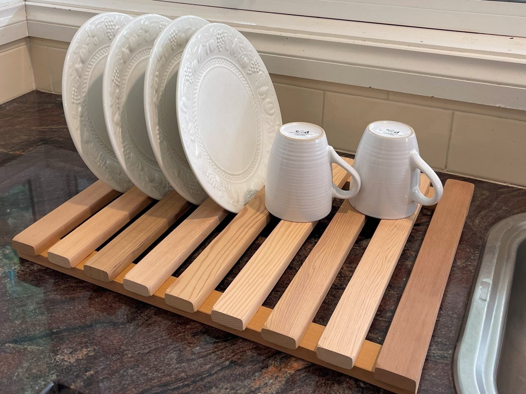 Dish Rack Cedar - Sink Rack - Sink Dish Drainer - Dish Holder - Sink ...