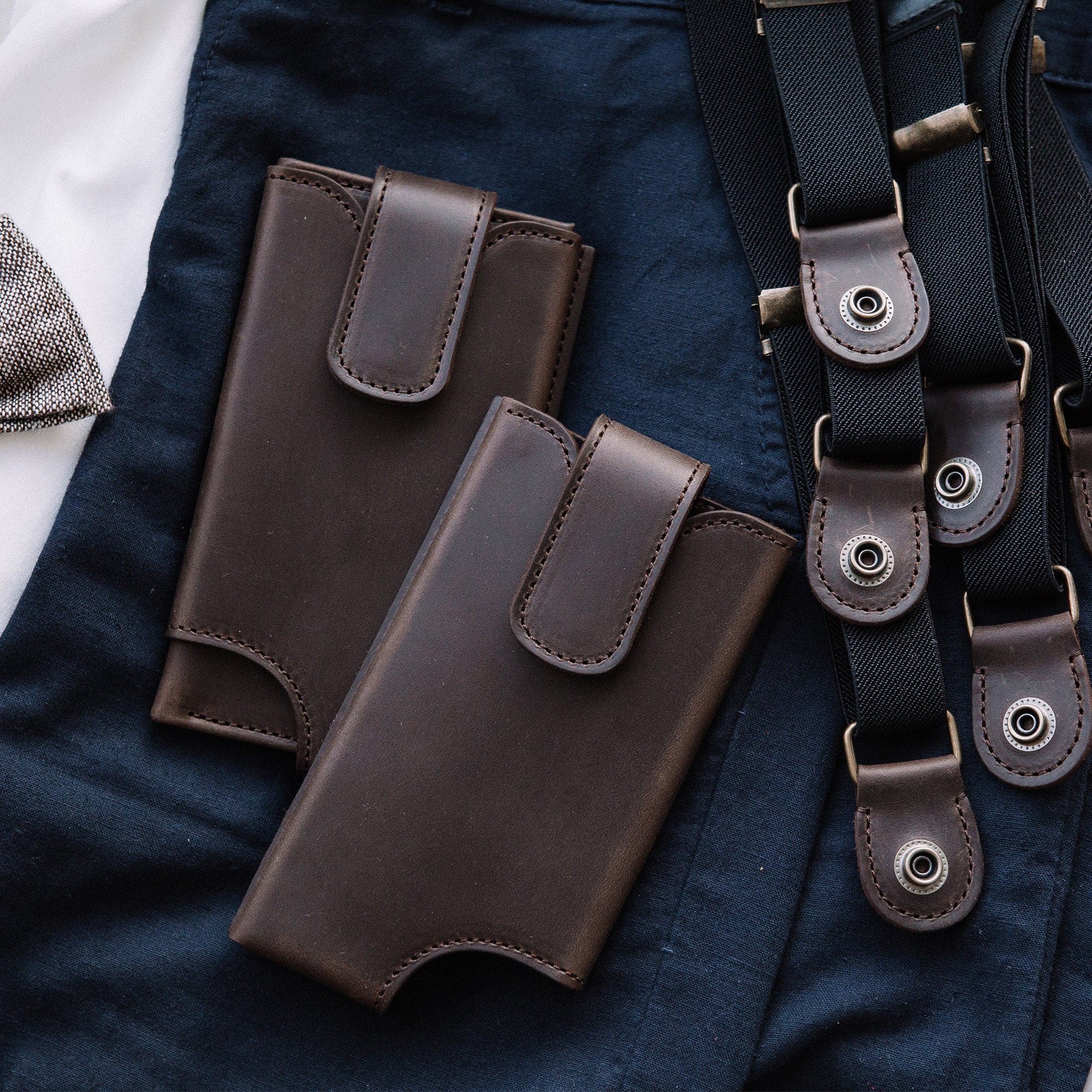 Shoulder Holster Bag Leather Phone Case Double Harness Holster Etsy