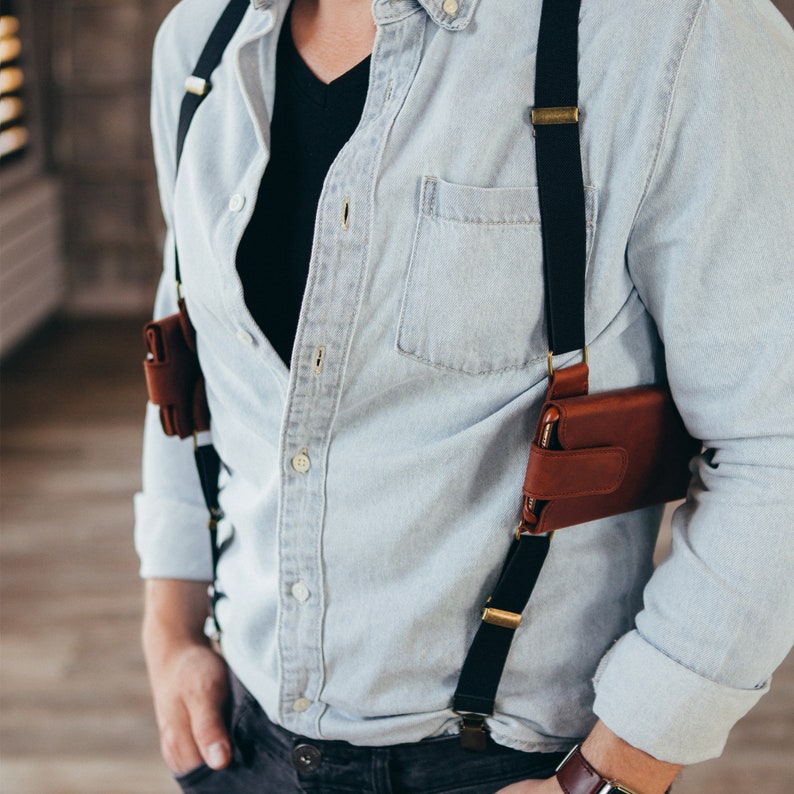 Leather Holster Bag Harness Shoulder Bag Suspenders Holster | Etsy