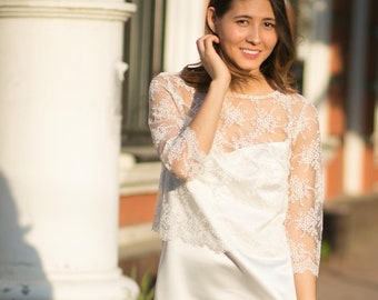 Lace Wedding Topper: Long Sleeve Bridal Cover-Up