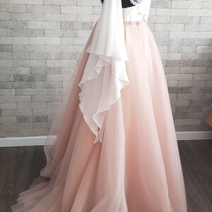 Ombre Tulle Wedding Skirt: Blush, Blue & Gray Bridal Separates