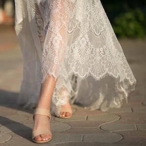 Vintage French Lace Wedding Overskirt: Bohemian Bridal Separates