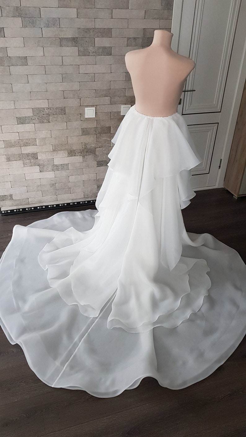 Detachable Wedding Overskirt Removable Wedding Train Organza - Etsy