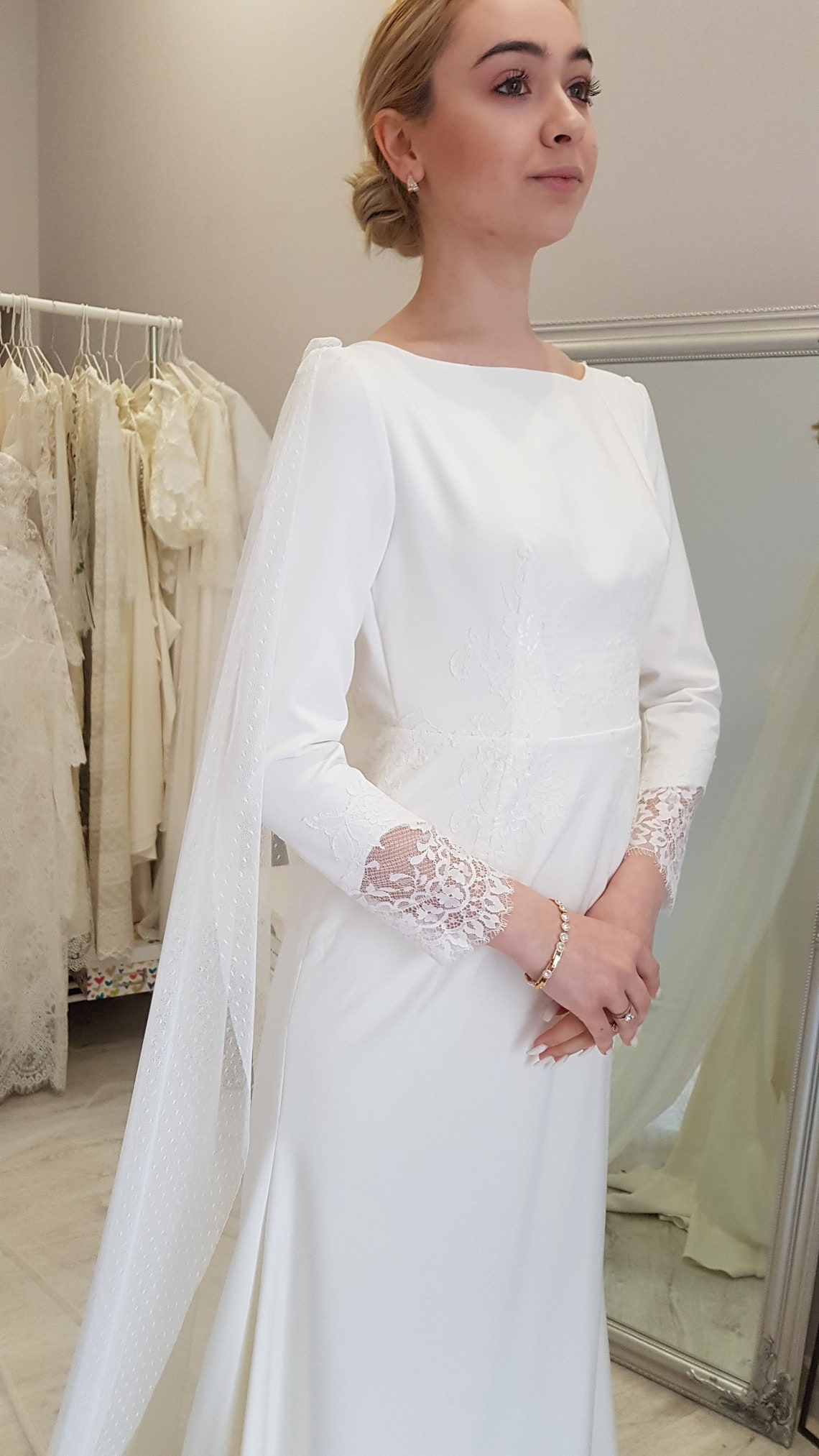 tulle wedding cape