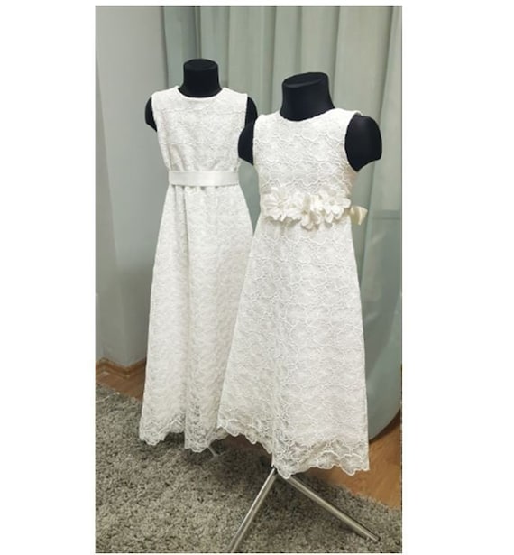 simple lace flower girl dress