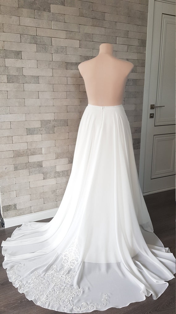 bridal skirt with train