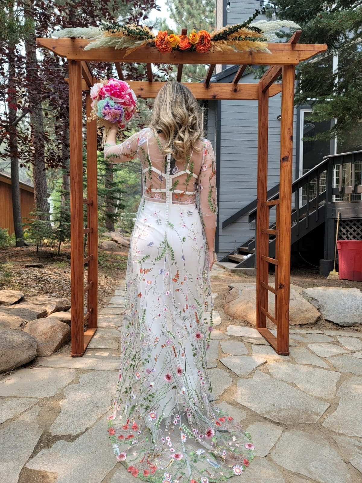 Etsy floral wedding dress deals