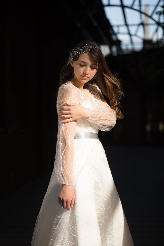 Ready To Ship Wedding Dress Bridal Separates Long Sleeves Etsy