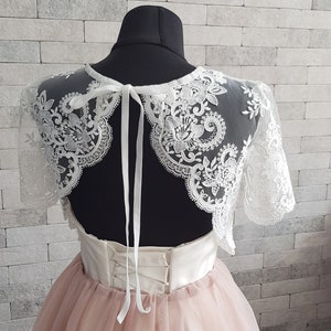 Long sleeves wedding top or bridesmaids top,  mother&#39;s day gift, bridal separates bohemian, wedding separates top, lace vintage boho top.