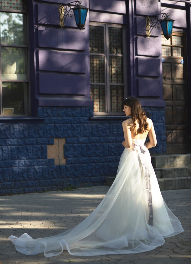 extra long train wedding dresses