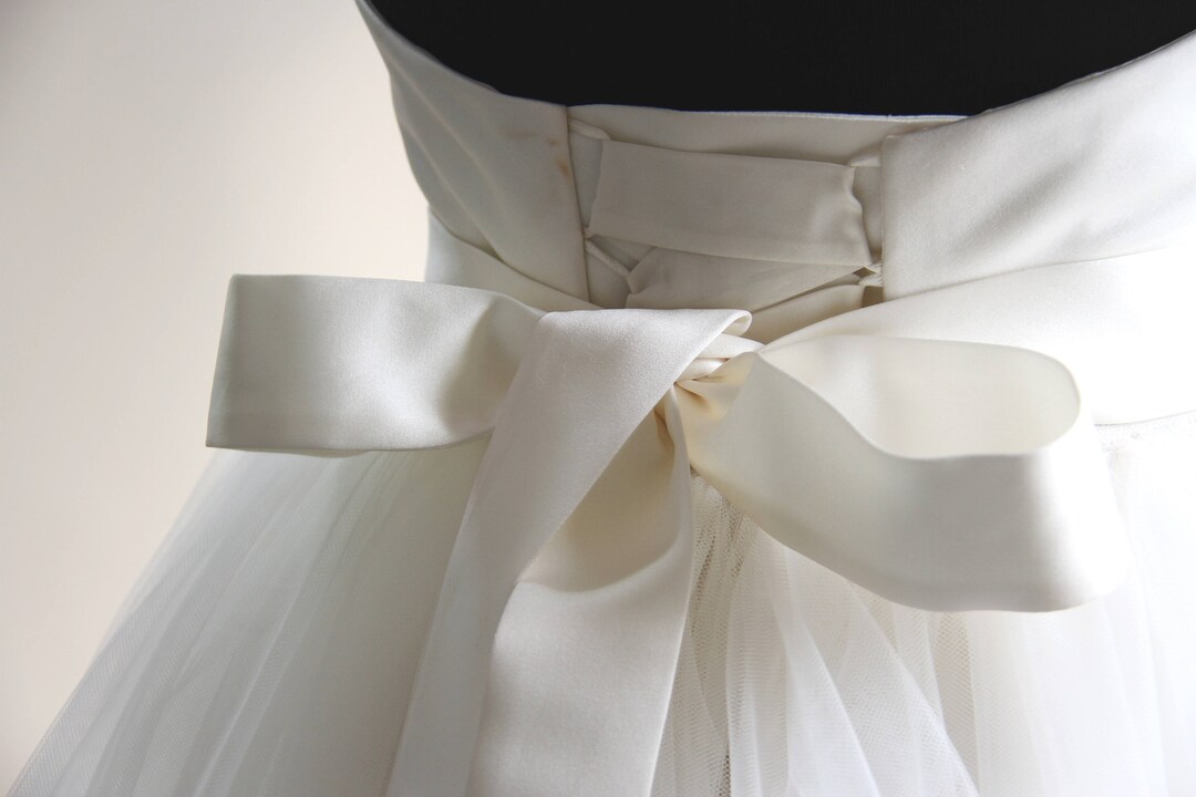 Elegant Stylish Royal Satin Bridal Sash Ivory Bridal Belt - Etsy