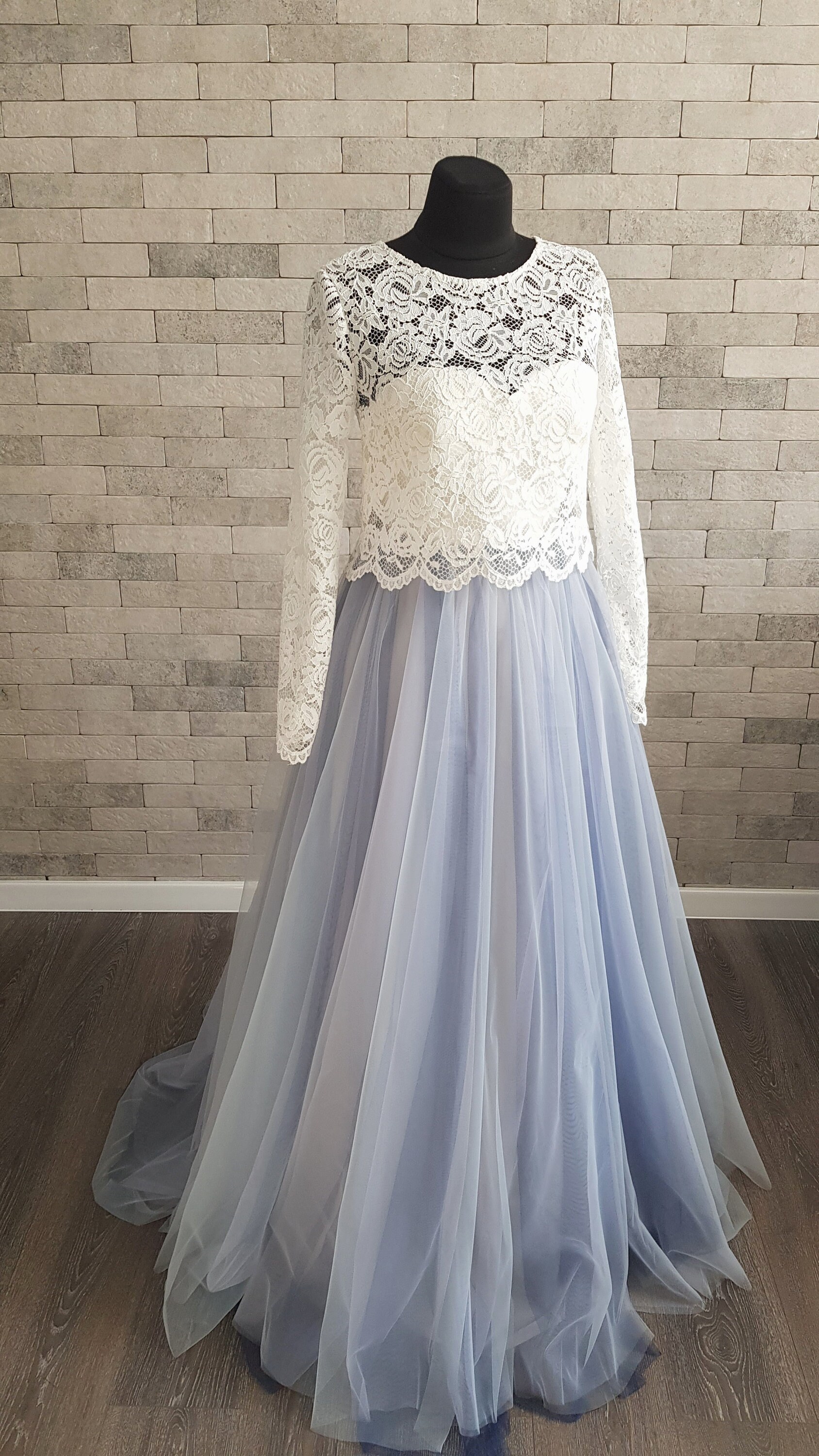 boho lace overlay dress Convertible Wedding with Skirt spirited style Barely There Lands' End Women's Oxford Option:Skirt