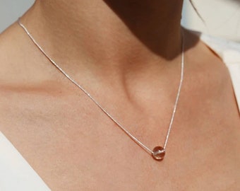 Clear quartz necklace. Crystal quartz necklace. April birthstone. Quartz pendant necklace-Mother's Day
