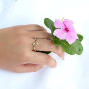 Custom Delicate Name Ring • moon ring • 14K solid yellow Gold Ring • Bridesmaids Gift • Baby Name Mom Gift •  • personalized gift