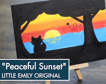 Little Emily Original Paintings, 5x7in, Acrylic on Canvas Panel