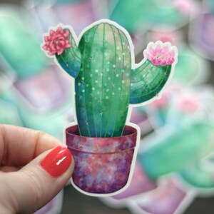 Pegatina de cactus de 3 pulgadas