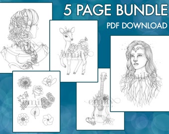 5 Page Bundle #3 Emily Illustrator PDF Download