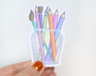 3" Vinyl Pencil Cup Sticker