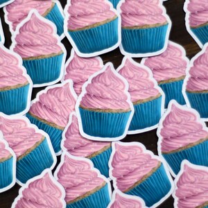 Conjunto de adesivos para mini cupcake de 5,1"