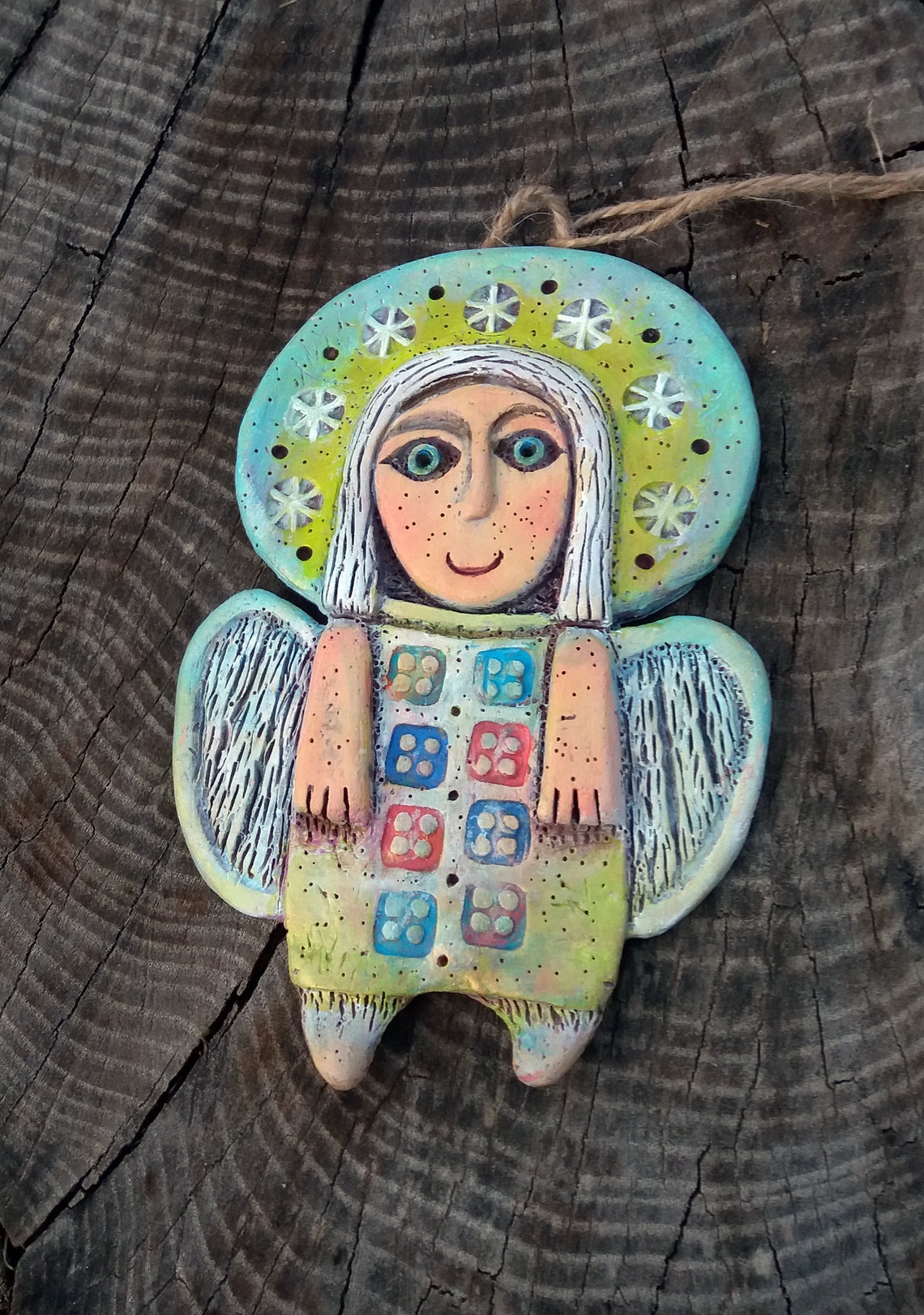 Handmade Ceramic Angel Clay Angel Wall Decor Angel Hanging Etsy