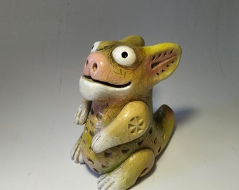 Ceramic dragon figurine Dragon sculpture Handmade dragon Ethnic dragon New year's dragon
