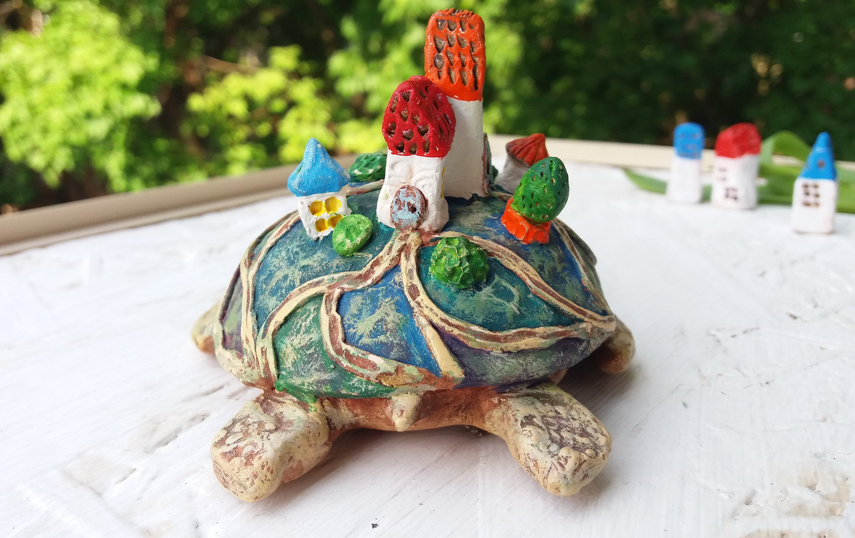 Ceramic turtle Handmade clay turtle Sea turtle figurine Sunny Etsy
