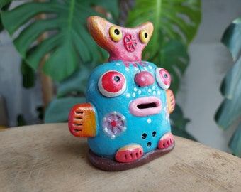 Ceramic monster figurine Handmade monster Ceramic creature figurine Woodland spirit Ceramic spirit figurine