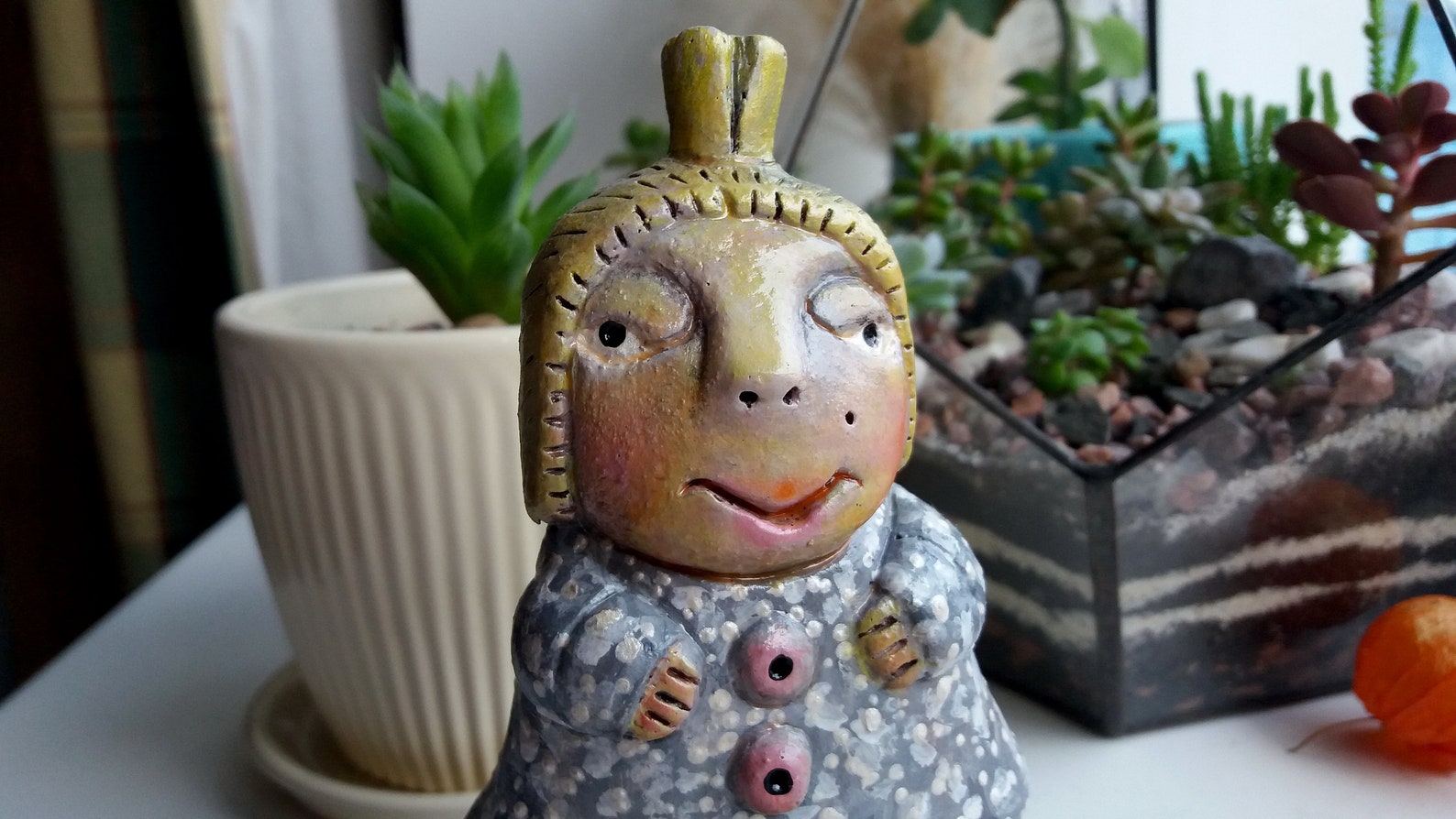 Handmade Ceramic Queen Sculpture Ceramic Art Doll Clay Etsy