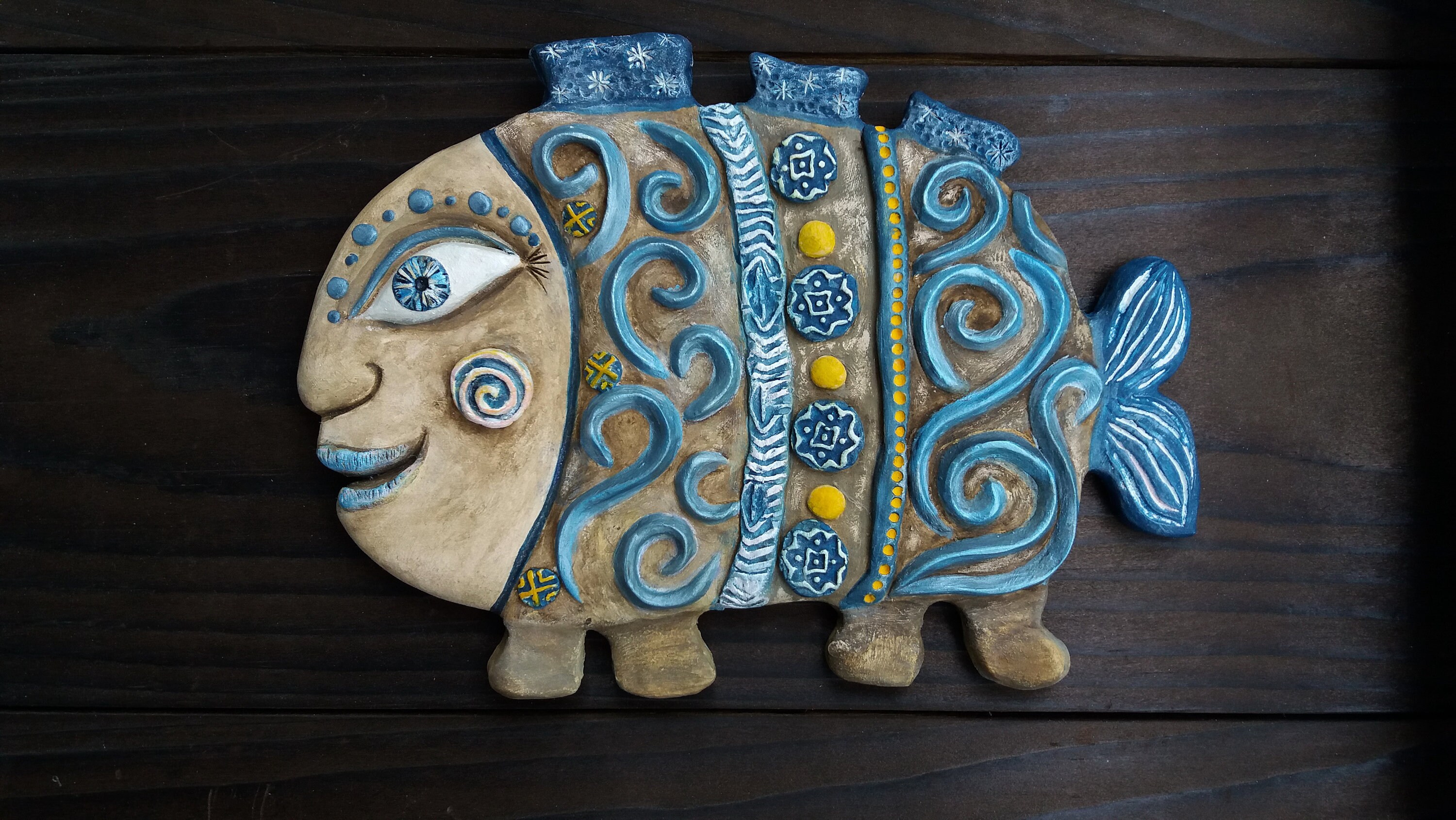 Wall Hanging Fish Сeramic Fish Wall Decor Handmade сlay Fish Etsy