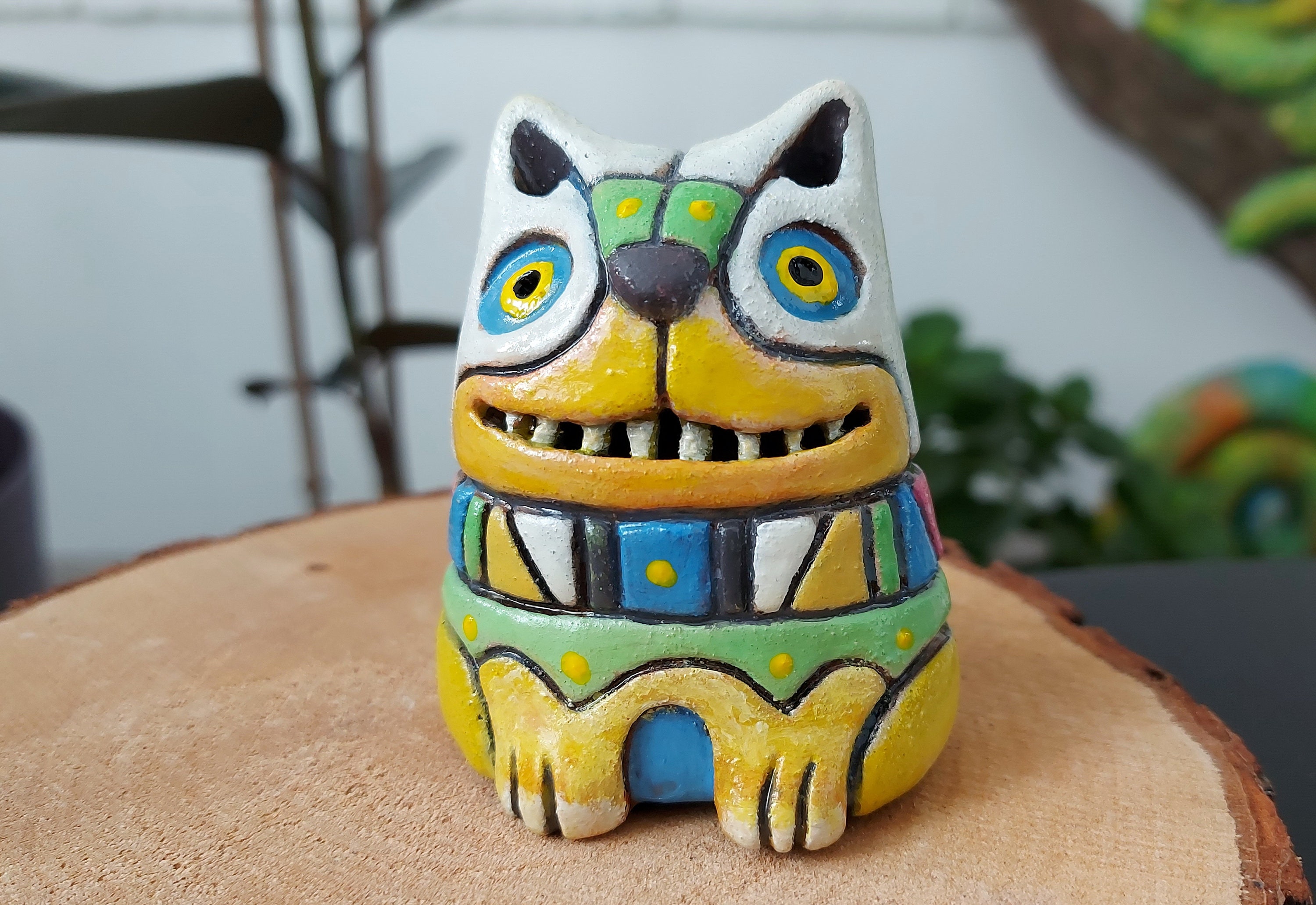clay cat figurines