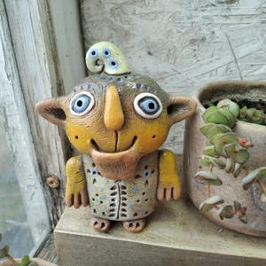 Ceramic monster figurine - Cute monster figurine - Handmade monster - Ceramic creature - Home decor