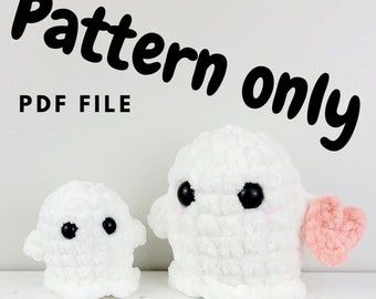 No Sew Mama and Baby Ghost Crochet Pattern, PDF Ghost Plushie Amigurumi, Easy for Beginners, Halloween Decorations