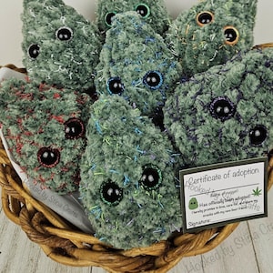 Strain Weed Nugget Plushie, Crochet Nugs, Smoke Station Decor, 420 Friends, Gift for Smoker, Marijuana, Stoner Accessories, Birthday Gift